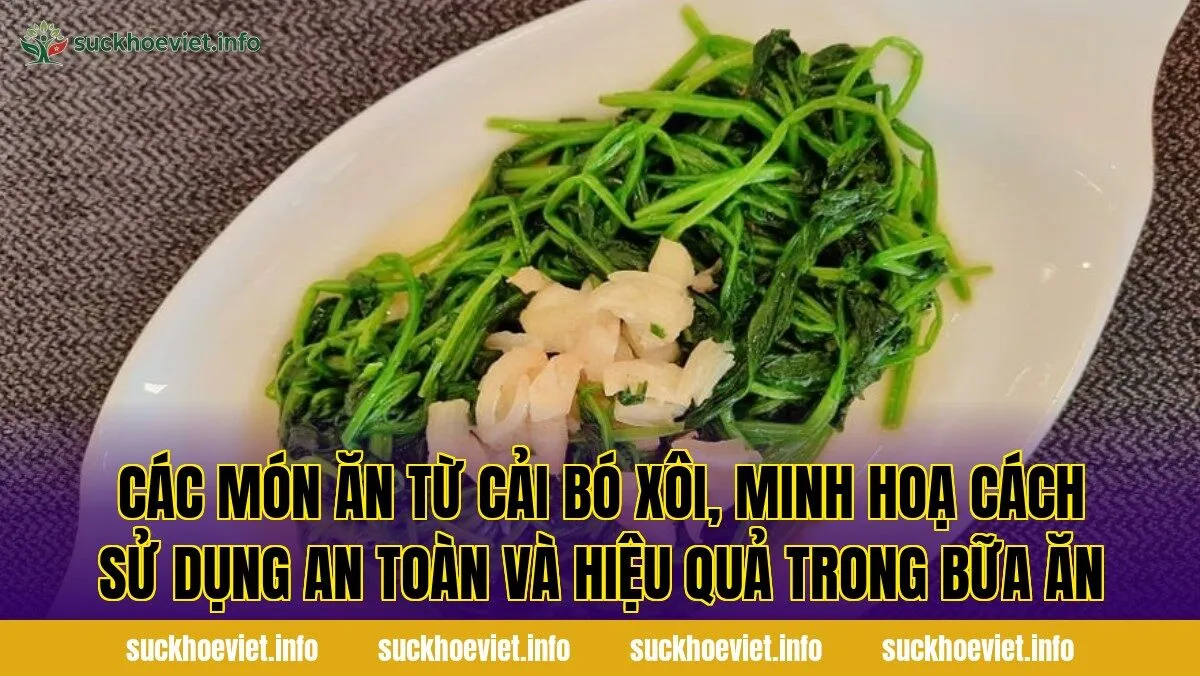 Các món ăn từ cải bó xôi, minh hoạ cách sử dụng an toàn và hiệu quả trong bữa ăn