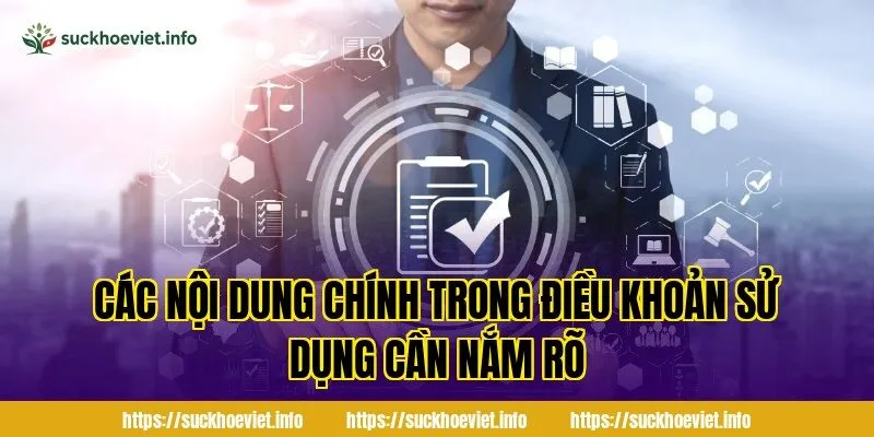 các nội dung chính trong điều khoản sử dụng cần nắm rõ