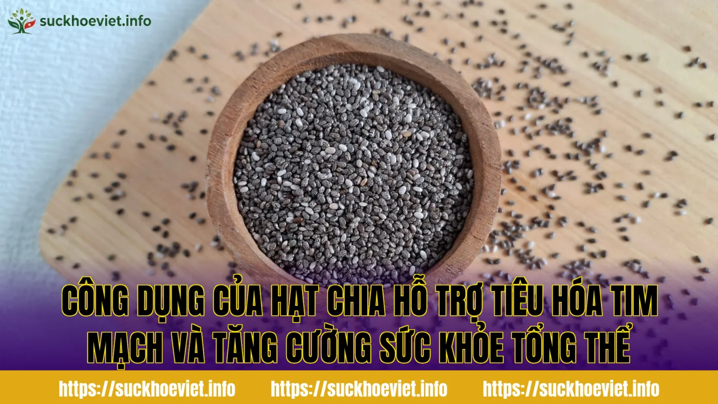 Công dụng của hạt chia hỗ trợ tiêu hóa tim mạch và tăng cường sức khỏe tổng thể